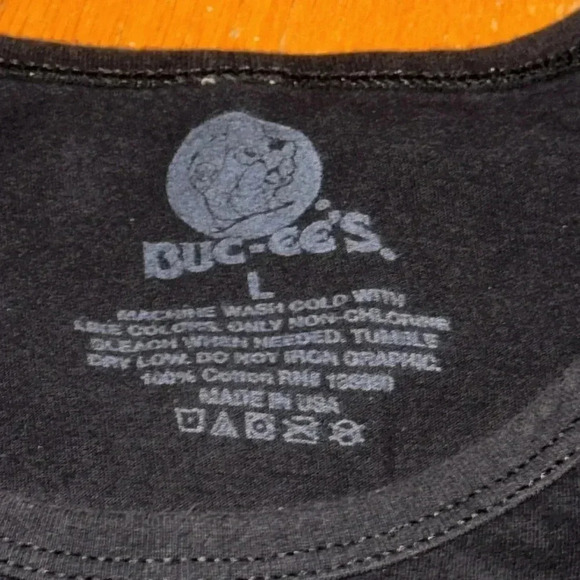 buc-ees beaver sleeveless shirt black size large 100% cotton - Picture 3 of 5